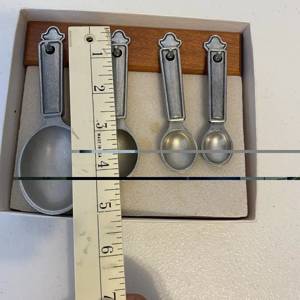 Danforth Fine Pewter Handcrafted In Vermont Measuring Spoons Set Walk Hang Decor